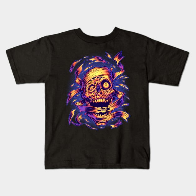 MUMMY'S REVENGE Kids T-Shirt by beastpop